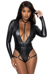 LONG SLEEVE TEDDY & HARNESS SET - S/M